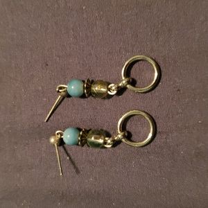 Blue and silver earrings